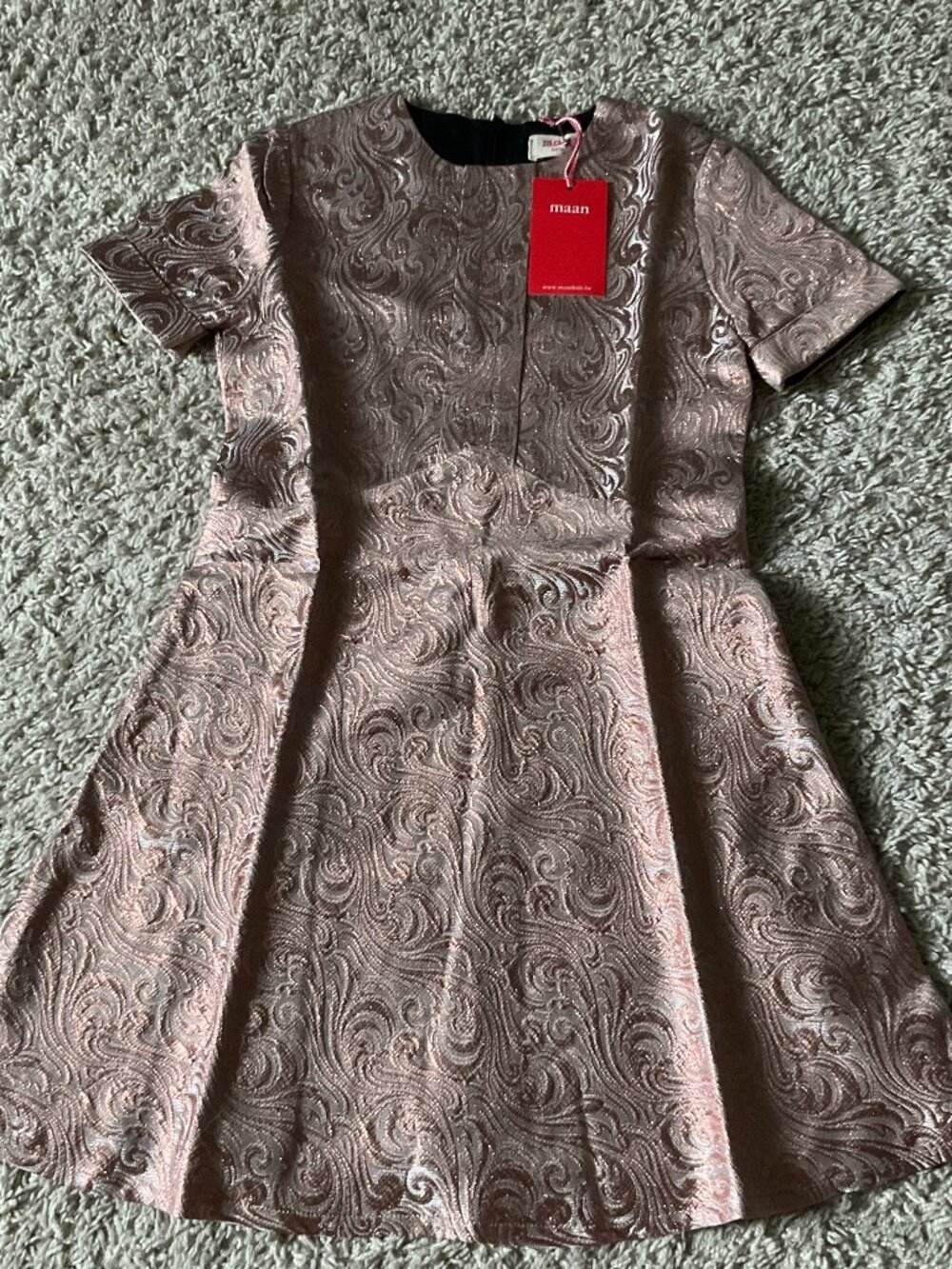 j.crew GIRLS' MAAN (Belgium) for crewcuts rose LAMÉ DRESS. size: 10.